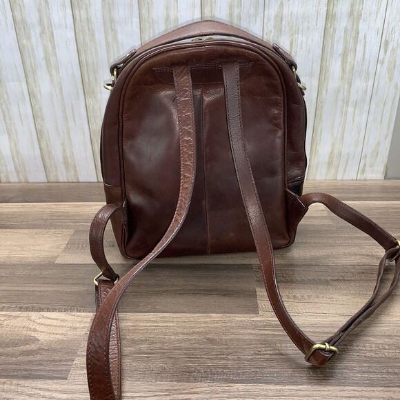Born Metro Backpack Brown Leather Metal Studs Top Handle main image 11